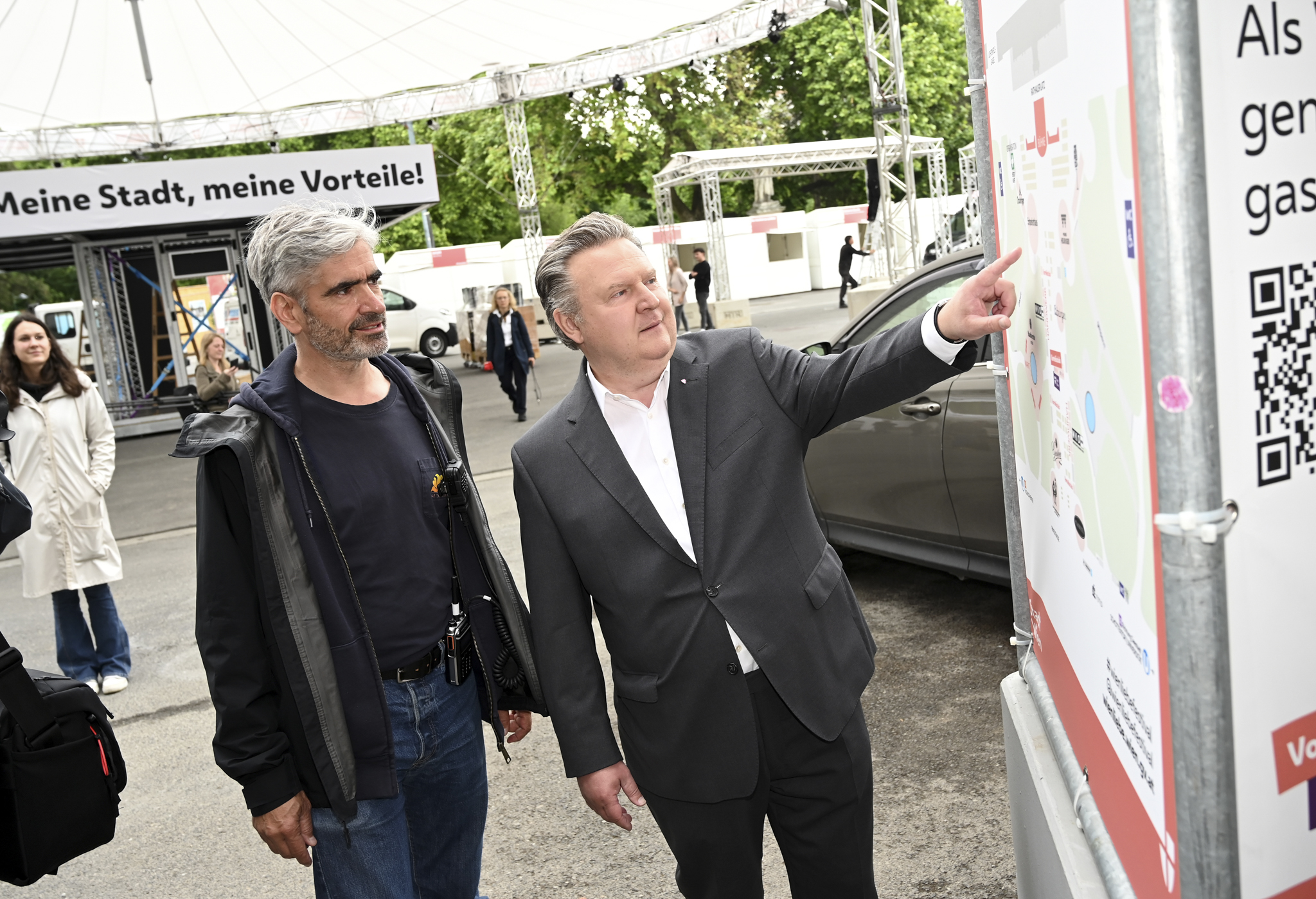 Bürgermeister besuchte Aufbauarbeiten für wienliebe Festival Presse