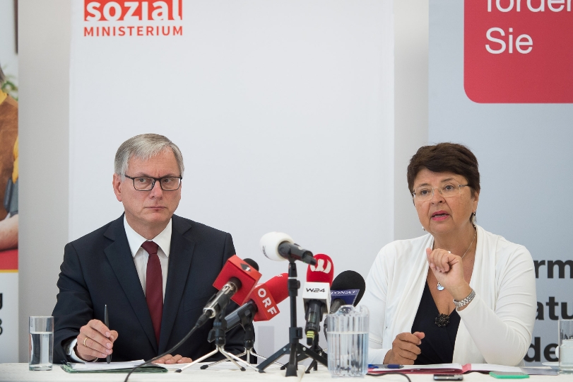 Pressekonferenz zum Thema Aktion 20.000 mit Bundesminister Alois Stöger und Mag.a Renate Brauner,