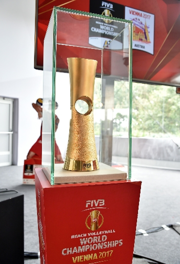 Pokal,Beachvolleyball WM 2017 in Wien