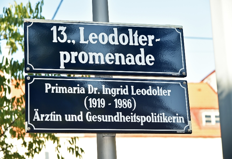 Enthüllung der Leodolterpromenade in Wien Hietzing