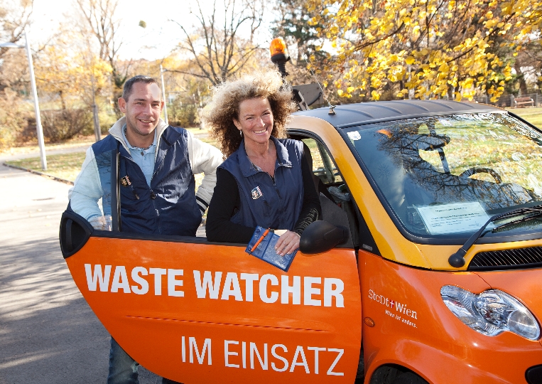 Wien zählt zu den saubersten Städten der Welt. Dazu tragen auch die WasteWatcher bei.