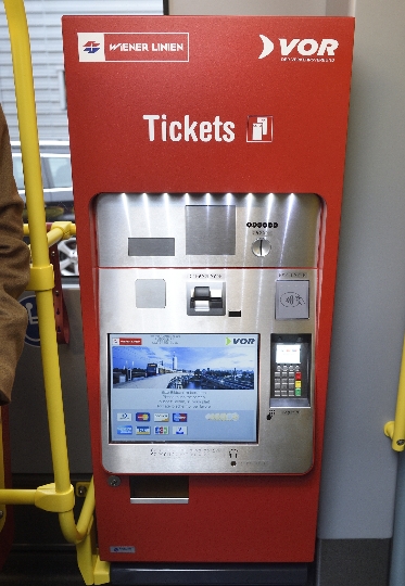 Der neue Fahrkartenautomat der Wiener Lininen.