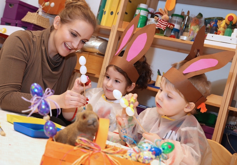 In den Wiener städtischen Kindergärten wird das Osterfest auf verschiedenste Weise gefeiert.