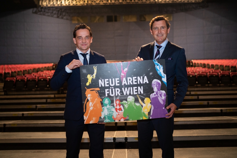 StR Peter Hanke präsentiert mit der Wien Holding „Neue Multifunktionshalle“ bei der Stadthalle Wien