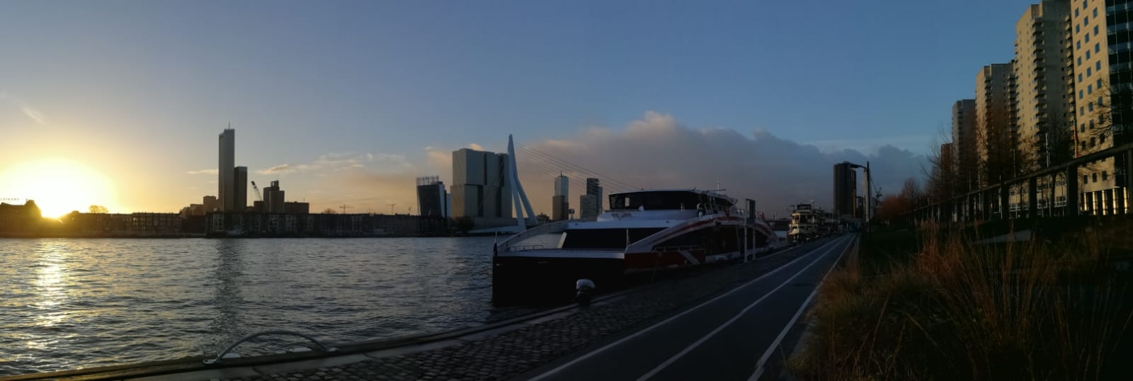 Der neue Twin City Liner nach seiner Ankunft in Rotterdam.