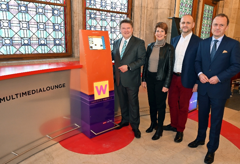 Eröffnung ORF-Multmedia-Lounge im Wiener Rathaus mit Bgm. Michael Ludwig
