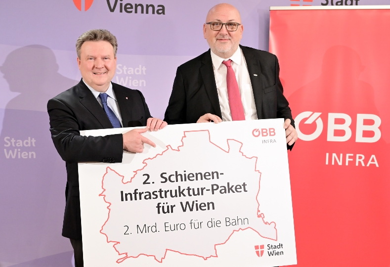 Pressegespräch mit Bgm. Ludwig und ÖBB- Generaldirektor Matthä zum Thema „2. Schieneninfrastrukturpaket“