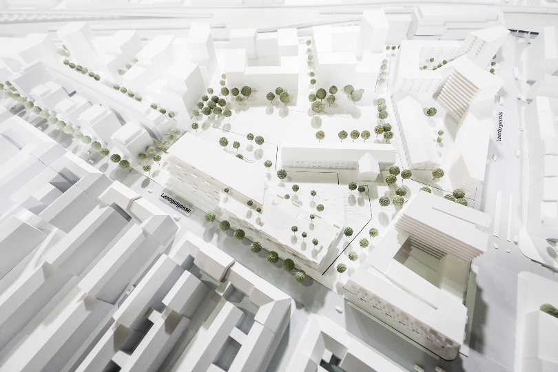 Modell des neuen Stadtentwicklungsgebietes Neues Landgut