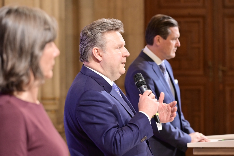 Mediengespräch mit Bürgermeister Michael Ludwig, Vizebürgermeisterin Birgit Hebein und Wirtschaftsstadtrat Peter Hanke
