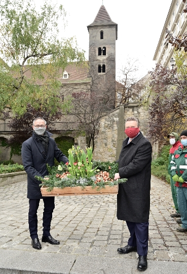 Bürgermeister Michael Ludwig und Botschafter Aldrik Gierveld (li.)