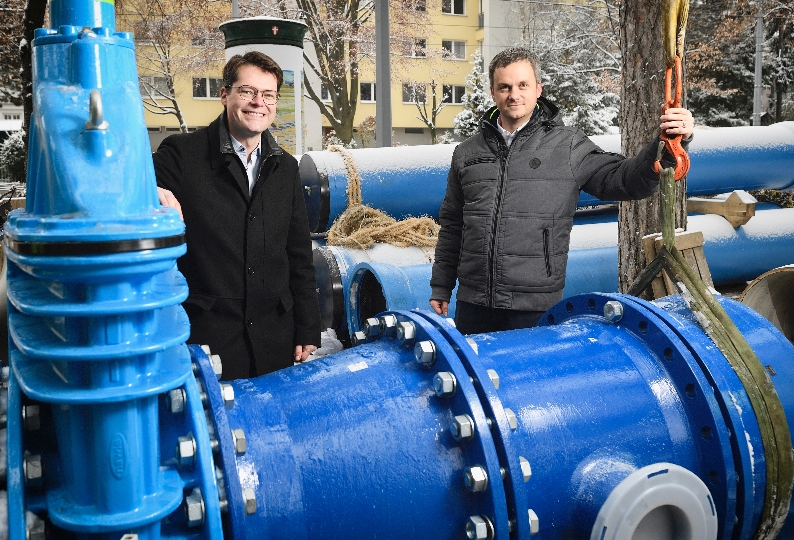 Klimastadtrat Jürgen Czernohorszky und Wiener Wasser Chef Paul Hellmeier.