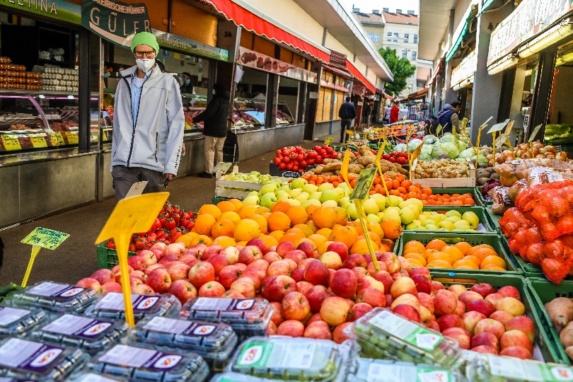 Maskenpflicht für Wiens Märkte und Zusatz-Maßnahmen für den sicheren Einkauf im Freien