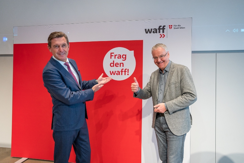 StR Peter Hanke und Fritz Meissl WAFF - Arbeitsmarktpaket