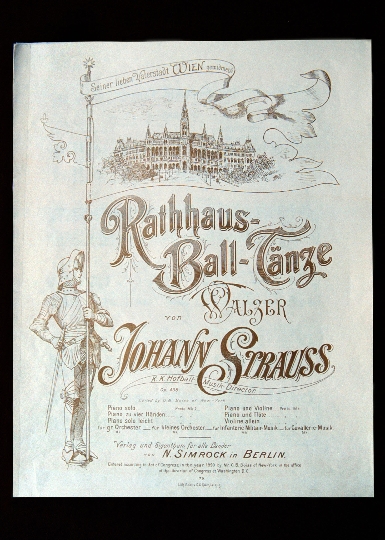 Erstausgabe der Klavierfassung der Walzerpartie Rathaus-Ball-Tänze