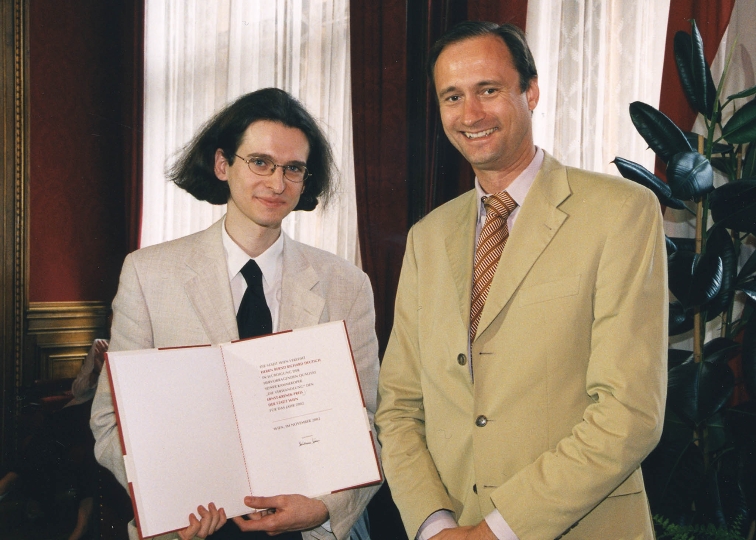 Überreichung des Ernst-Krenek-Preises an Bernd Richard Deutsch durch StR. Dr. Andreas Mailath-Pokorny