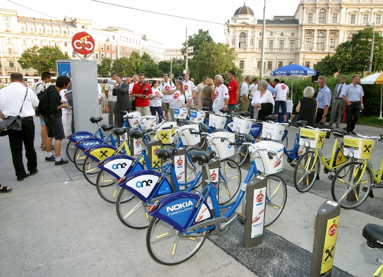 Offizielle Übergabe der Citybikes-Wien