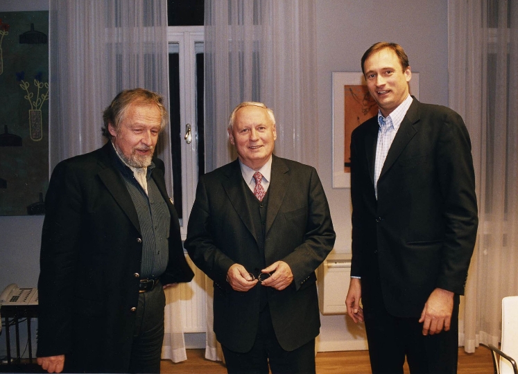v.li.n.re.: Univ.-Prof. Christian Ehalt, Oskar Lafontaine und StR. Dr. Andreas Mailath-Pokorny