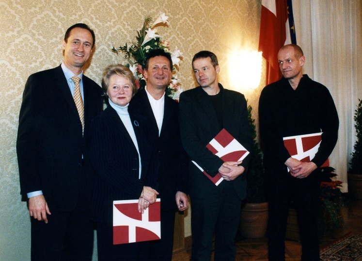 v.li.n.re.: StR. Dr. Andreas Mailath-Pokorny, Brigitte Hamann, Rüdiger Lainer, Wolf Haas und Wolfgang Mitterer
