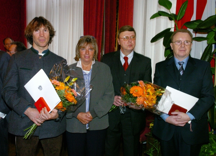 v.li.n.re.: Thomas Vorlaufer, Vbgm. Grete Laska, Emmerich Danzer und Walter Weiss