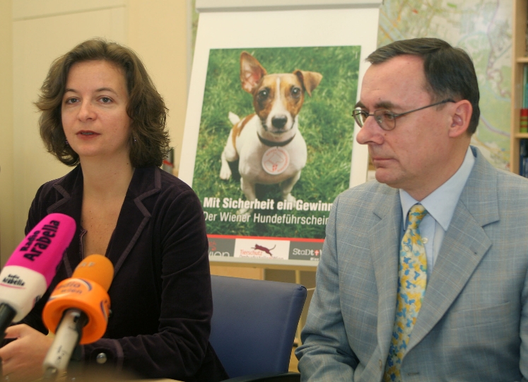 Mediengespräch zum "Wiener Hundeführschein" mit StR. Mag.a Ulli Sima und Mag. Hermann Gsandtner