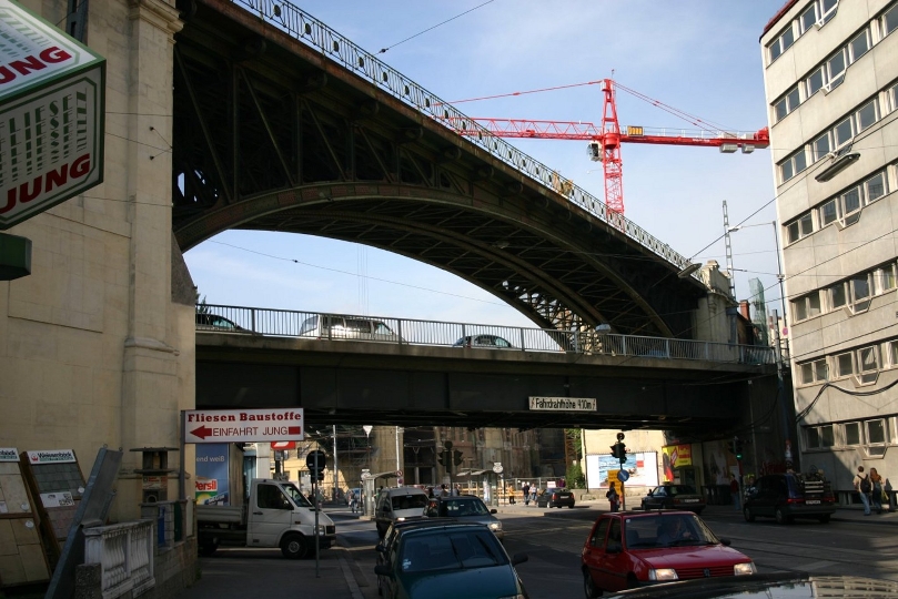 In diesem Bereich unter der Gürtelbrücke ist am Wochenende die Heiligenstädterstraße gesperrt