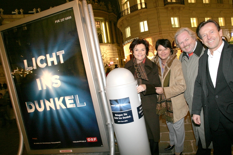 Präsentation "Licht ins Dunkel - Spenden-City Light" mit StR. Mag.a Renate Brauner