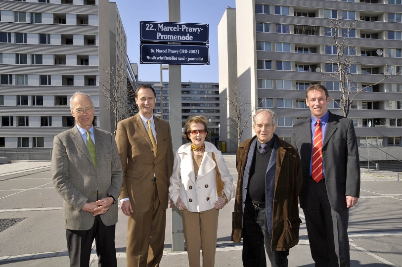 StR. Dr. Andreas Mailath-Pokorny mit Dr. Peter Marboe, Senta Wengraf, Otto Schenk und BV Norbert Scheed