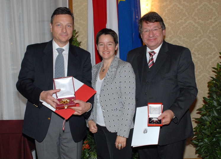v.li.n.re.: Dr. Franz Böhmer, StRin. Mag.a Sonja Wehsely, Dr. Bruno Niederle