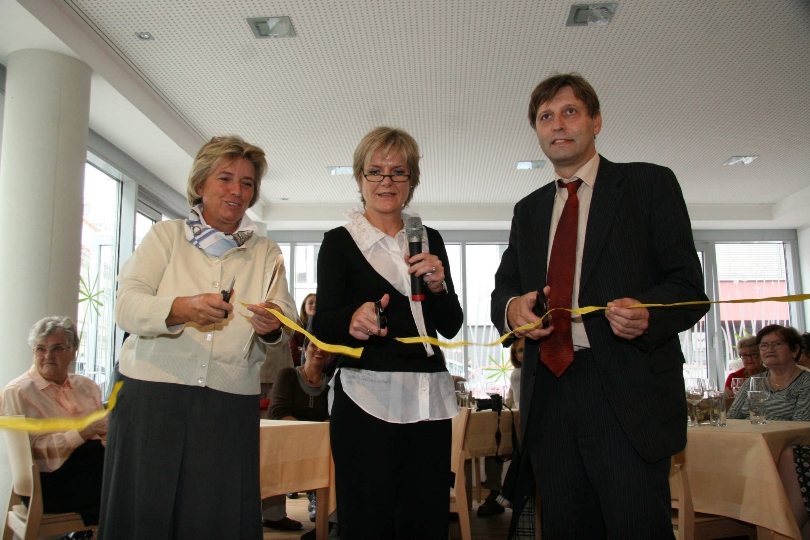 Vbgmin. Grete Laska, KWP-Geschäftsführerin Mag.a Gabriele Graumann und BV Mag. Thomas Blimlinger eröffneten offiziell den 13. Wiener SeniorInnentreff