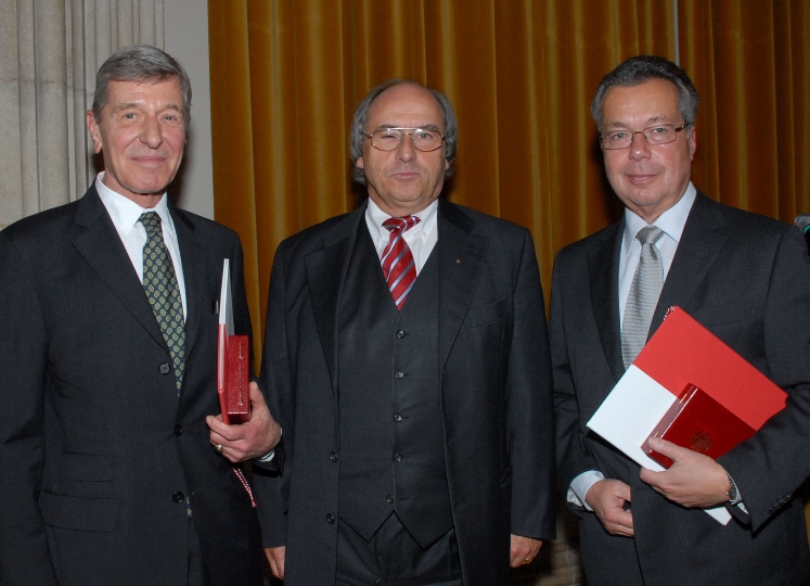 v.li.n.re.: Dr. Hans Rant, Heinz Hufnagl und Dr. Rudolf Riedl