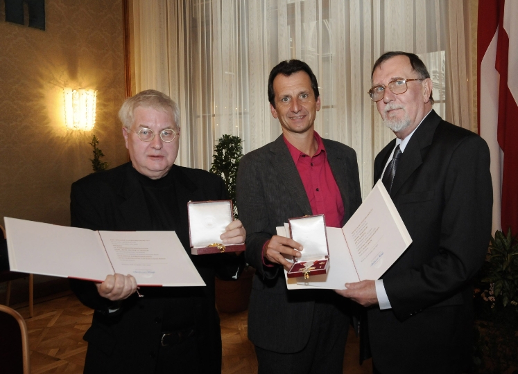 v.li.n.re.: Univ.-Prof. Dipl.-Kfm. Peter A. Mayer, StR Christian Oxonitsch, Prof. Fritz Kucirek