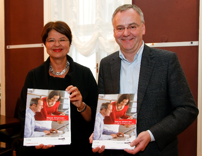 Präsentation des waff-Programms für 2011: Vizebürgermeisterin Mag.a Renate Brauner und waff-Geschäftsführer Mag. Fritz Meißl