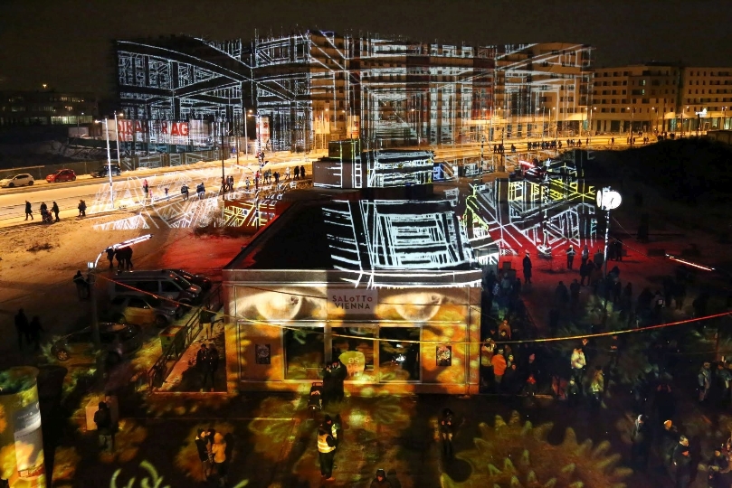 „Neues Jahr, Neue Stadt, Neue Kunst“ – die aspern Seestadt feierte ein multimediales Silvester