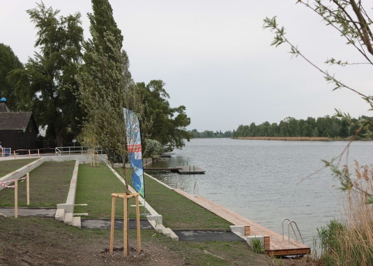 Ein Stück neues Ufer für Badegäste der Alten Donau