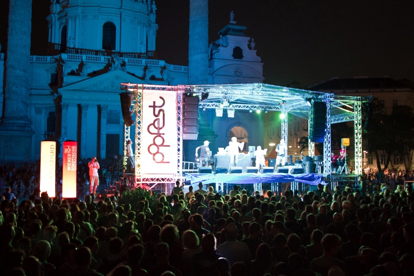 Popfest Wien: Mehr als 50.000 ZuschauerInnen kamen im Vorjahr zum Festival am Karlsplatz.