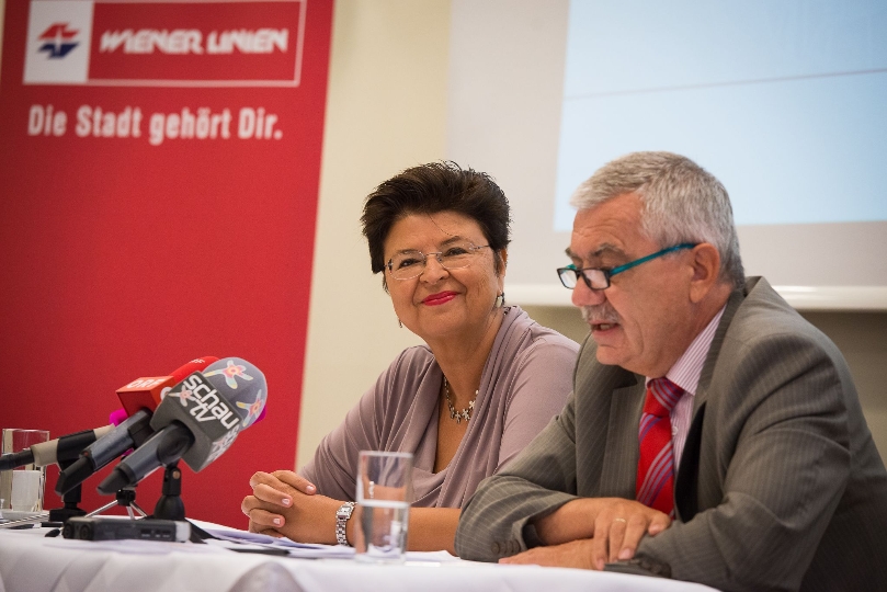 Vizebürgermeisterin Brauner und Wiener Linien Geschäftsführer Steinbauer präsentieren den Modernisierungsplan für die U4.
