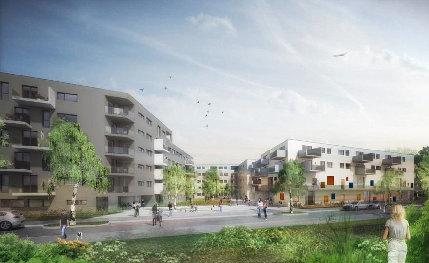 136 Wohnungen, davon 81 als SMART-Wohnungen, errichtet der Fixstarter Sozialbau auf Bauplatz 1