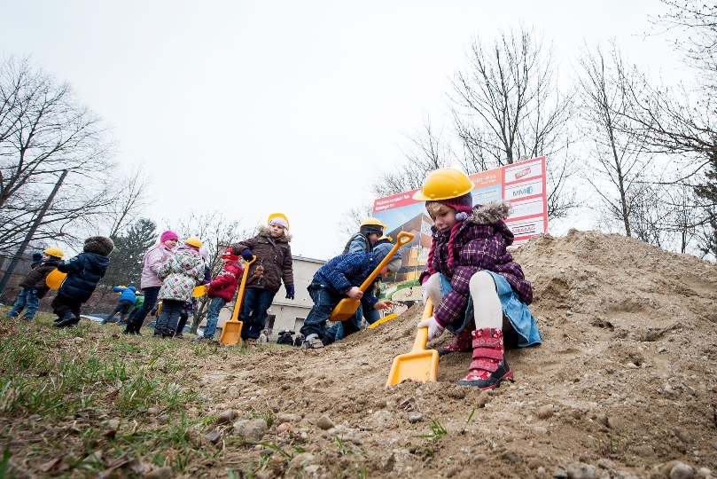 Start der Bauarbeiten für den Kindergarten im Wilhelminenspital