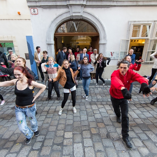 TänzerInnen des Performing Center Austria beim Flashmob