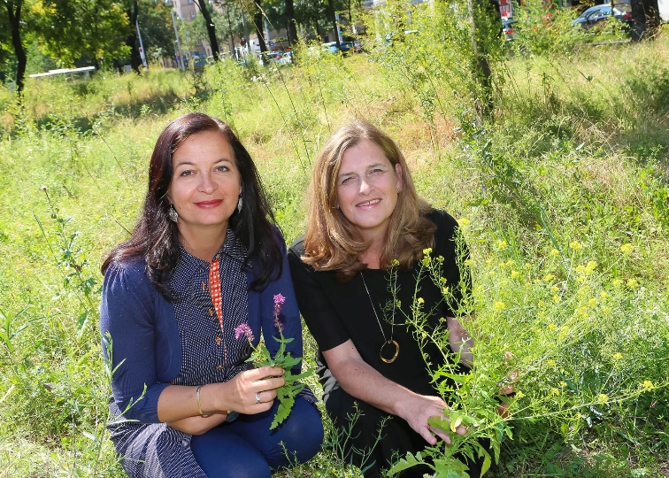 Umweltstadträtin Ulli Sima und Susanne Schaefer-Wiery, Bezirksvorsteherin von Margareten