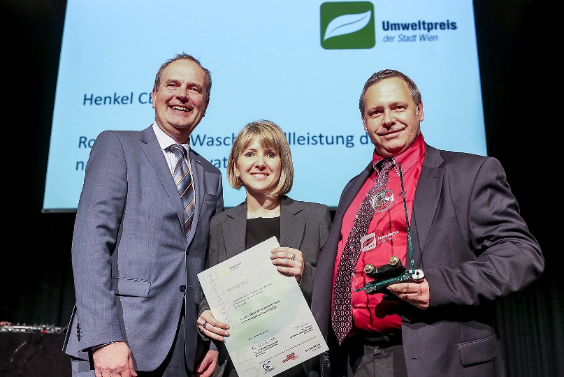Paulus Stuller (WK Wien), Olga Pogodina (Henkel CEE) und Thomas Fuhrmann (Henkel CEE)