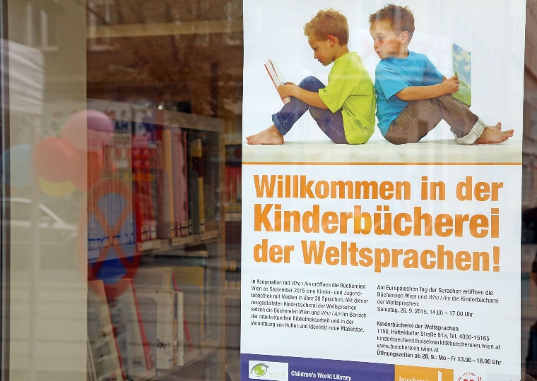 Die Büchereien Wien haben ihre Zweigstelle am Meiselmarkt in eine Kinderbibliothek der Weltsprachen umgewandelt 