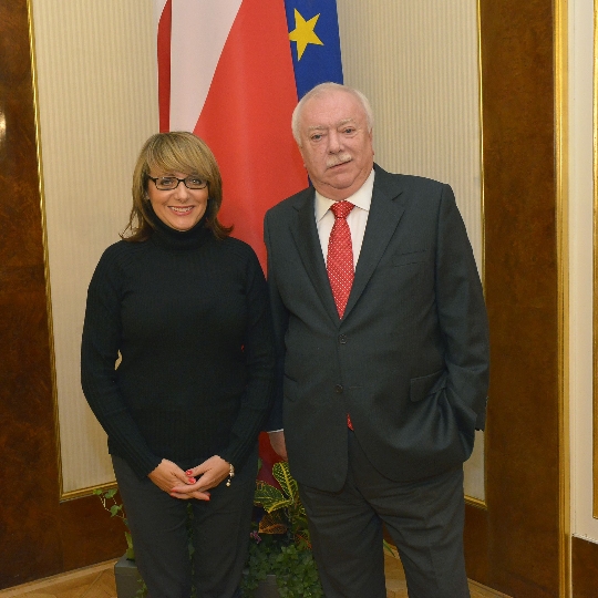 Bürgermeister Michael Häupl empfängt die Primatorin von Prag, Adriana Krnacova
