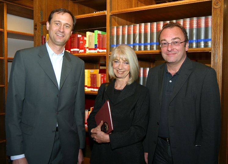 v.li.n.re.: StR. Dr. Andreas Mailath-Pokorny, Erika Pluhar und Robert Menasse
