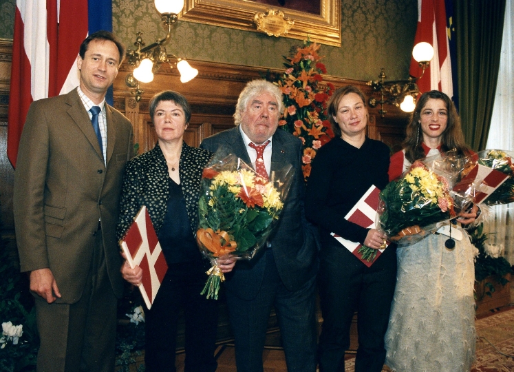 v.li.n.re.: StR. Dr. Andreas Mailath-Pokorny, Elfriede Kubelka, Markus Prachensky, Dorit Margreiter und Elke Krystufek