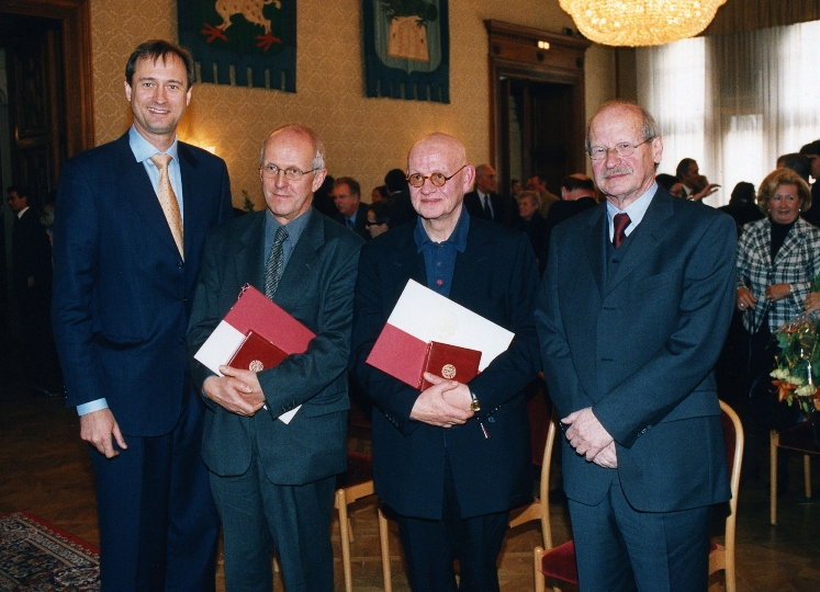 v.li.n.re.: StR. Dr. Andreas Mailath-Pokorny, Dr. Rainer Moritz, Ignaz Kirchner und Dr. Reinhard Urbach