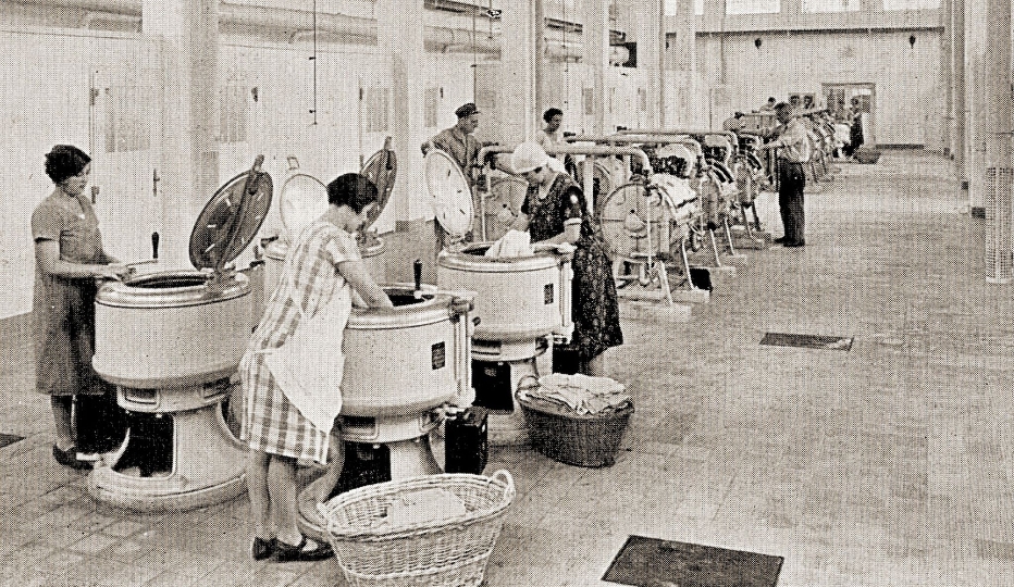 Waschsalon in alten Zeiten