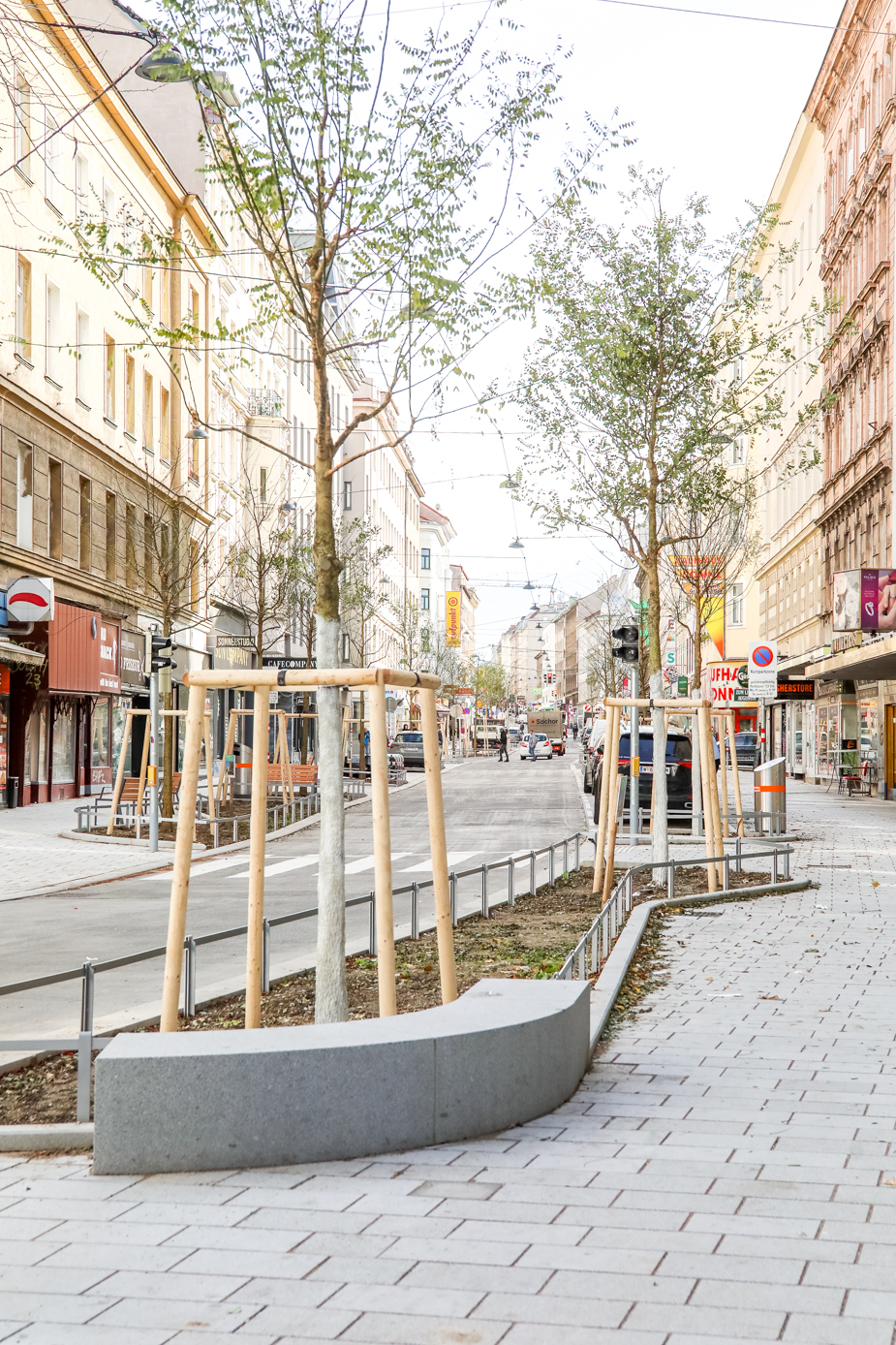 . Sima Jankovic Piantagione finale degli alberi nella Reinprechtsdorfer Strasse  32 alberi XL per la fase finale della riprogettazione .