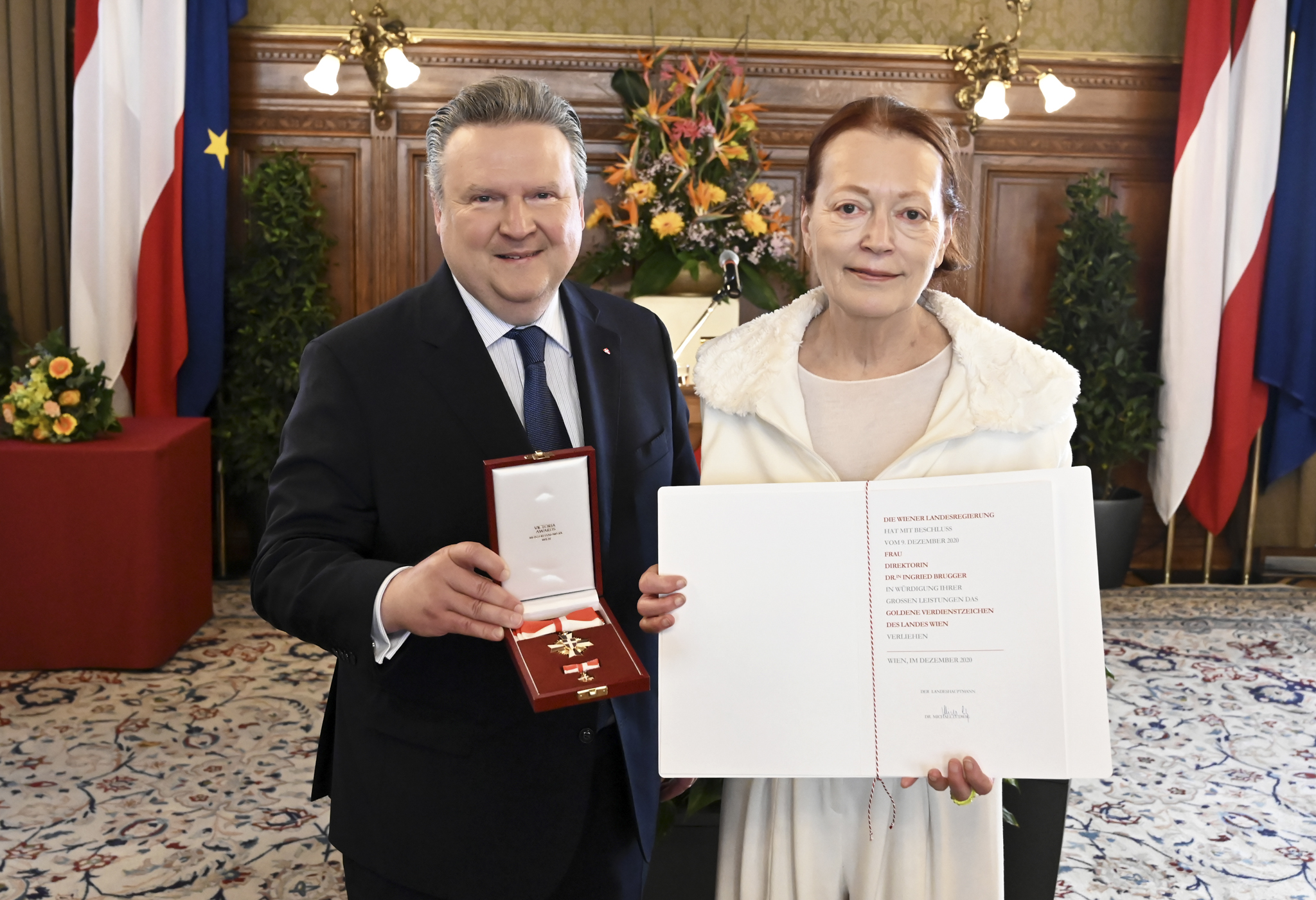 Wiens Bürgermeister Ludwig Verlieh Brugger Und Brezina Goldene ...