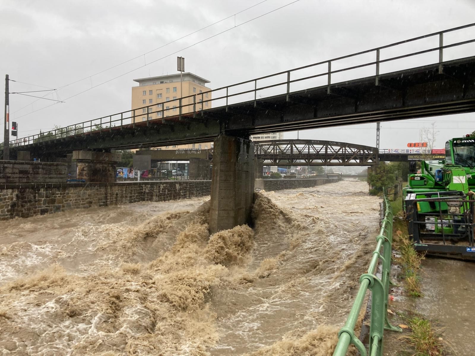 . I dati di Vienna Gewaesser mostrano un diluvio di 1000 anni sul fiume Vienna .